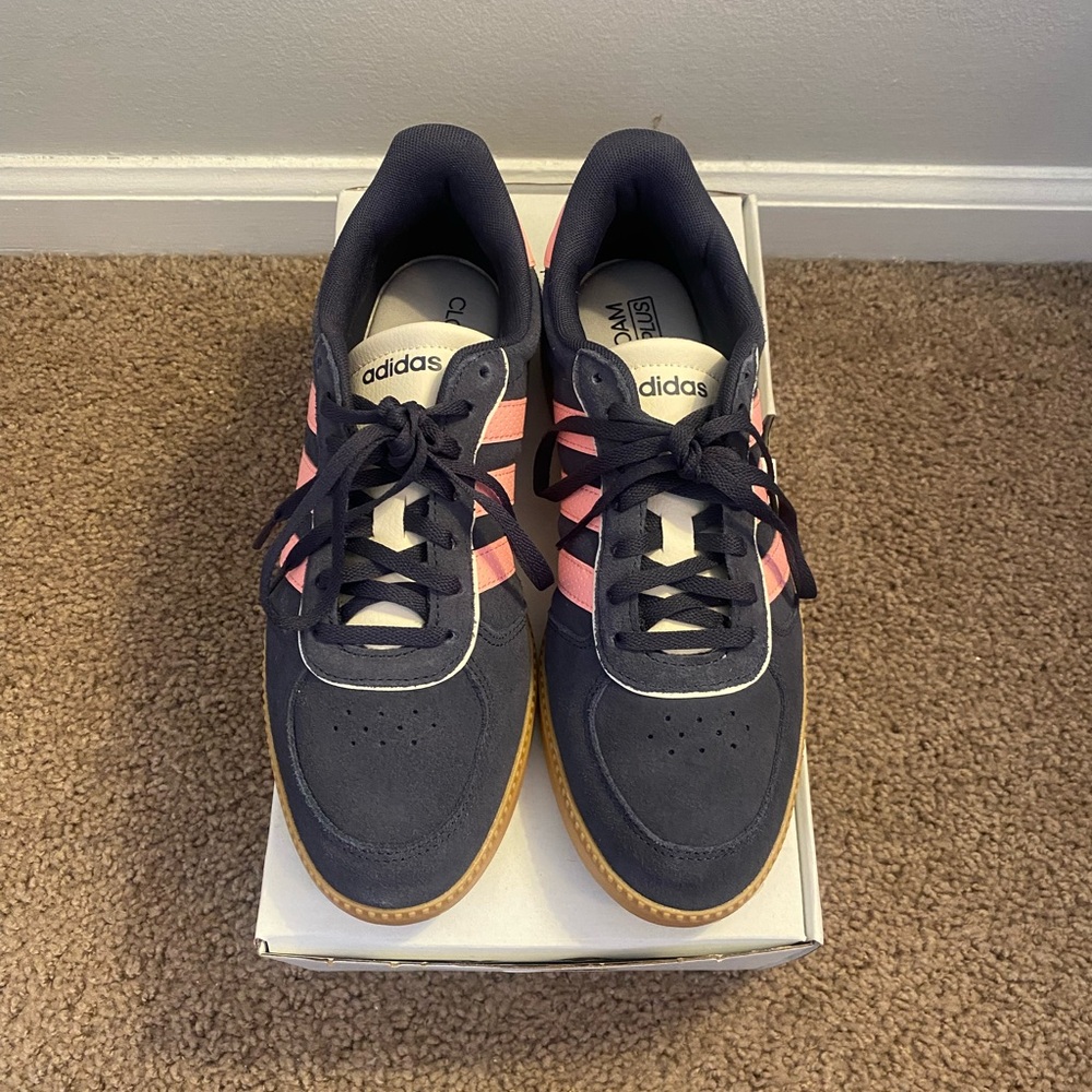 Adidas Dark Blue and White Shoes- NEVER WORN